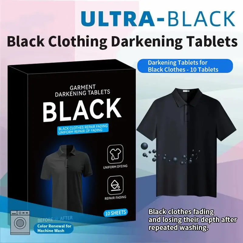 10-Pack Black Laundry Tablets – Color Restorer & Fade Protection Laundry Color Restorer Axl