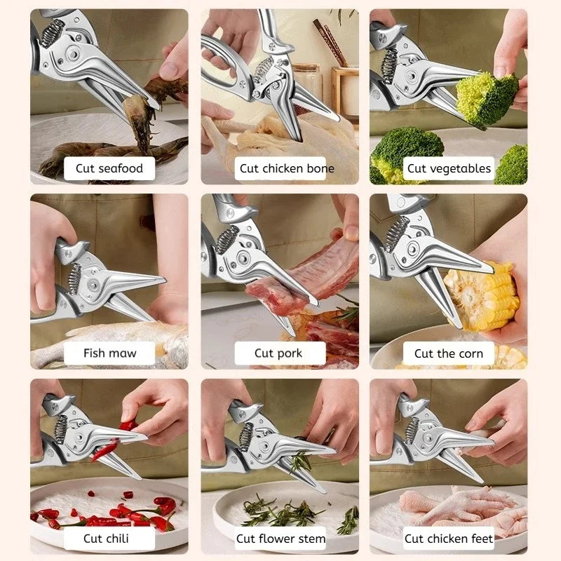 PLYS Kitchen Scissors – Heavy-Duty Stainless Steel Bone Shears Kitchen Shears Axl