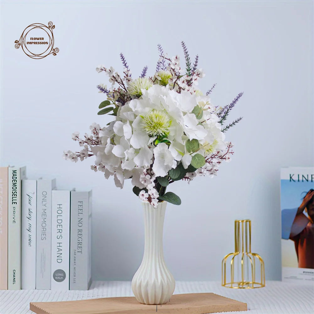 Artificial Rose & Lavender PU Flowers – Wedding & Home Decor Artificial Flower Bouquet Axl