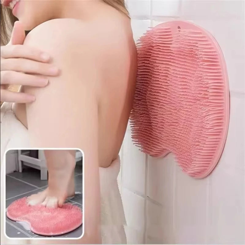 Silicone Foot Scrubber & Back Massage Pad | Bath Brush Silicone Bath Scrubber Axl