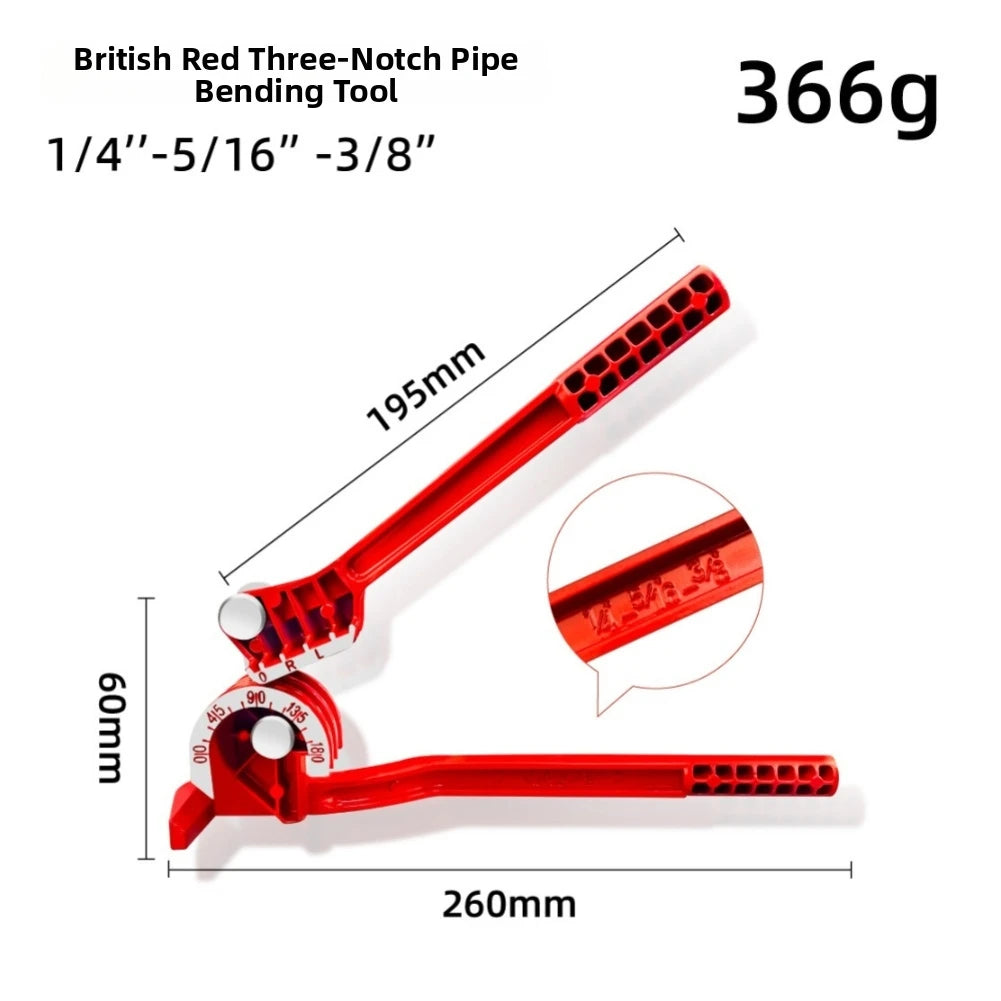 180° Tube Bender for 1/4", 5/16" & 3/8" Copper Aluminum Pipes Tube Bending Tool Axl
