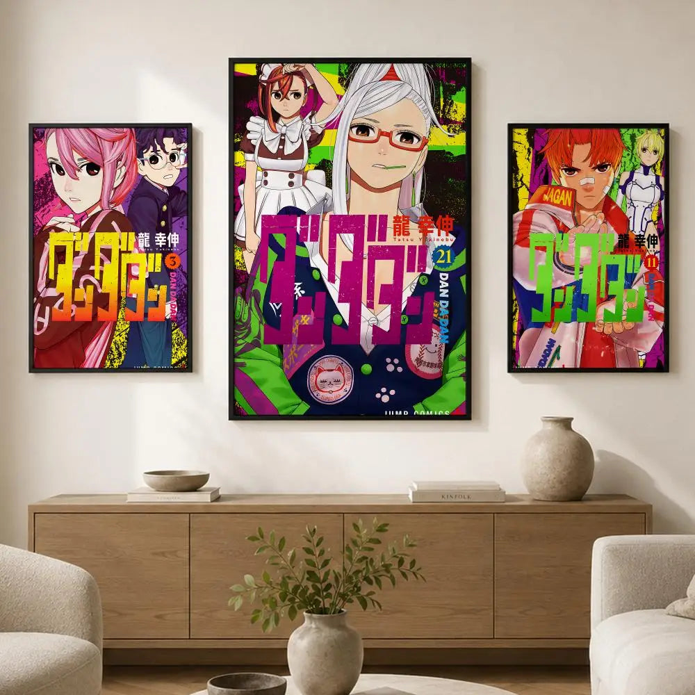Dandadan Manga Poster – Waterproof Self-Adhesive Wall Art Anime Wall Poster Axl