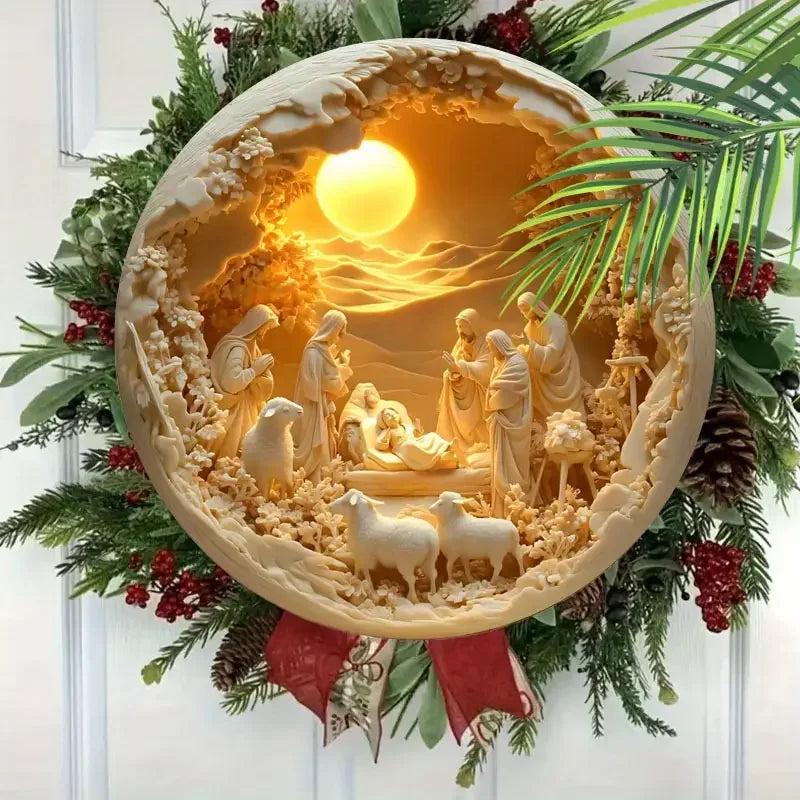 Handmade Nativity Scene Acrylic Statues | Christmas Table Decor Nativity Figurine Set Axl