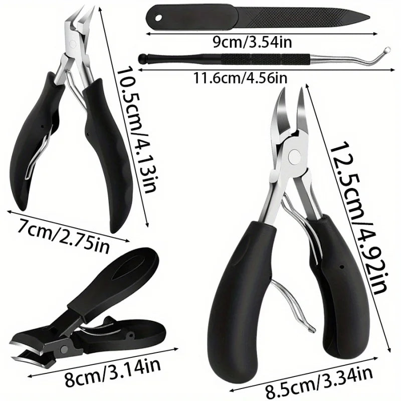 Stainless Steel Nail Clipper Set – Concave Blade & Nail File Nail Clipper Set Axl