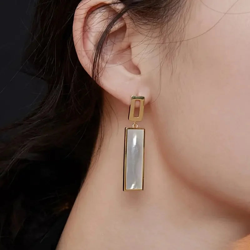 Huitan Geometric Drop Earrings – Women's Trendy Fashion Jewelry Drop Earrings Axl