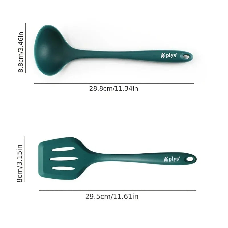 PLYS 5-Piece Silicone Spatula Cooking Utensil Set Silicone Utensil Set Axl