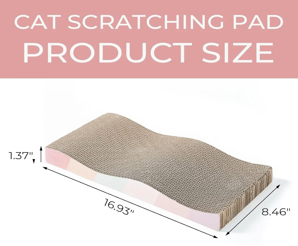 SIDAZON Large Corrugated Cat Scratcher Board with Catnip Cat Scratch Pad Axl