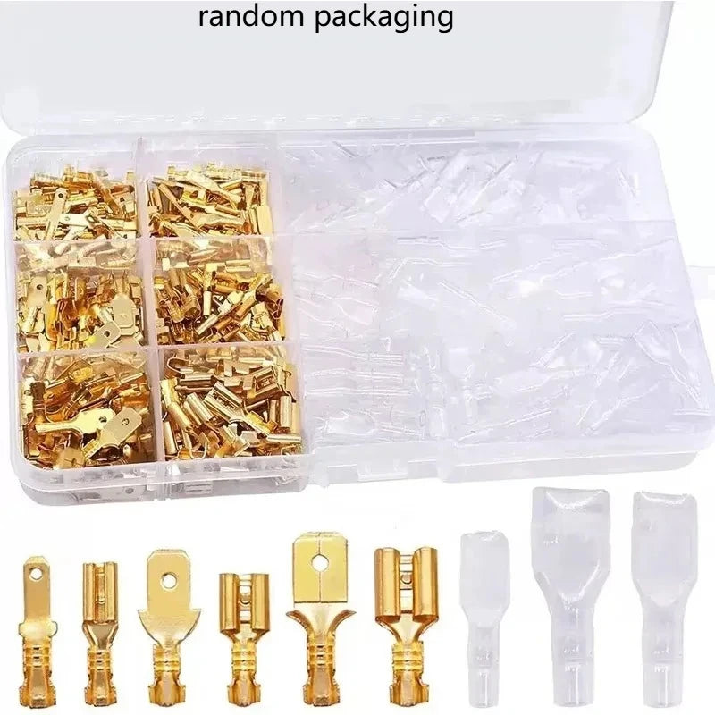 270PCS Insulated Crimp Terminal Kit – Spade Connectors 2.8–6.3mm Crimp Terminal Kit Axl 270PCS-1set