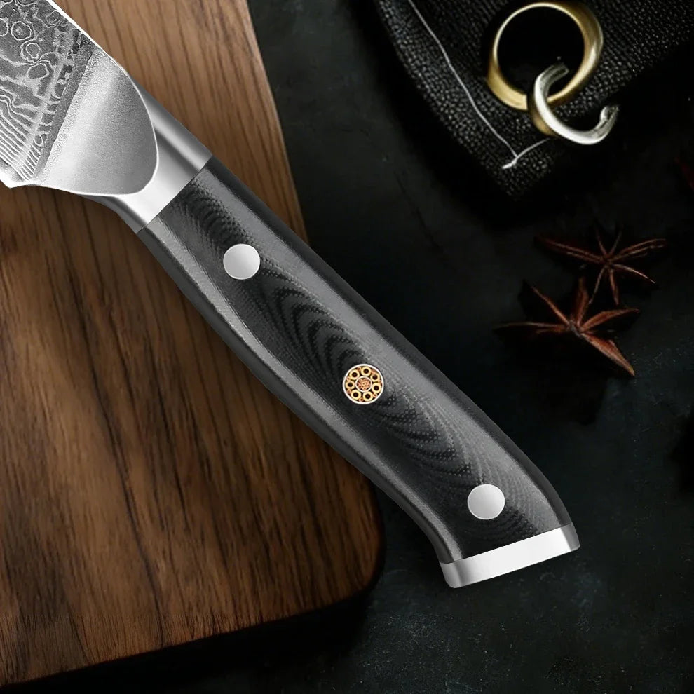 67-Layer Damascus Steel Boning Knife – Japanese Pro Kitchen Knife Damascus Kitchen Knife Axl