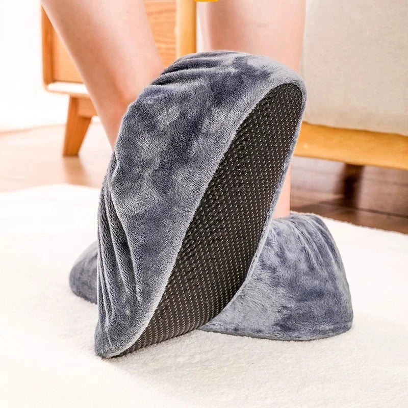 Reusable Thicken Plush Shoe Covers – Anti-Slip Indoor Foot Covers Plush Shoe Covers Axl