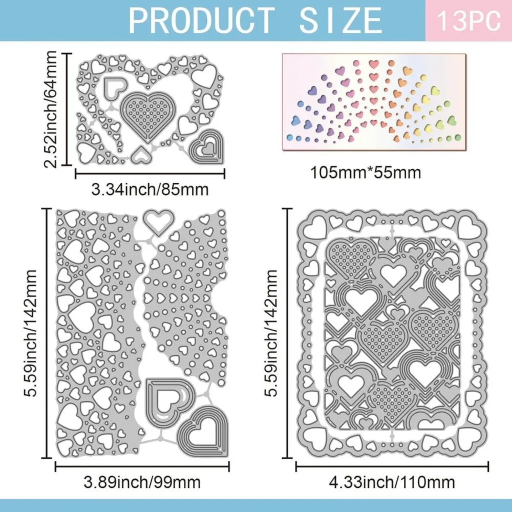Love Frame Metal Cutting Dies Set – Scrapbooking & Cards Craft Cutting Dies Axl