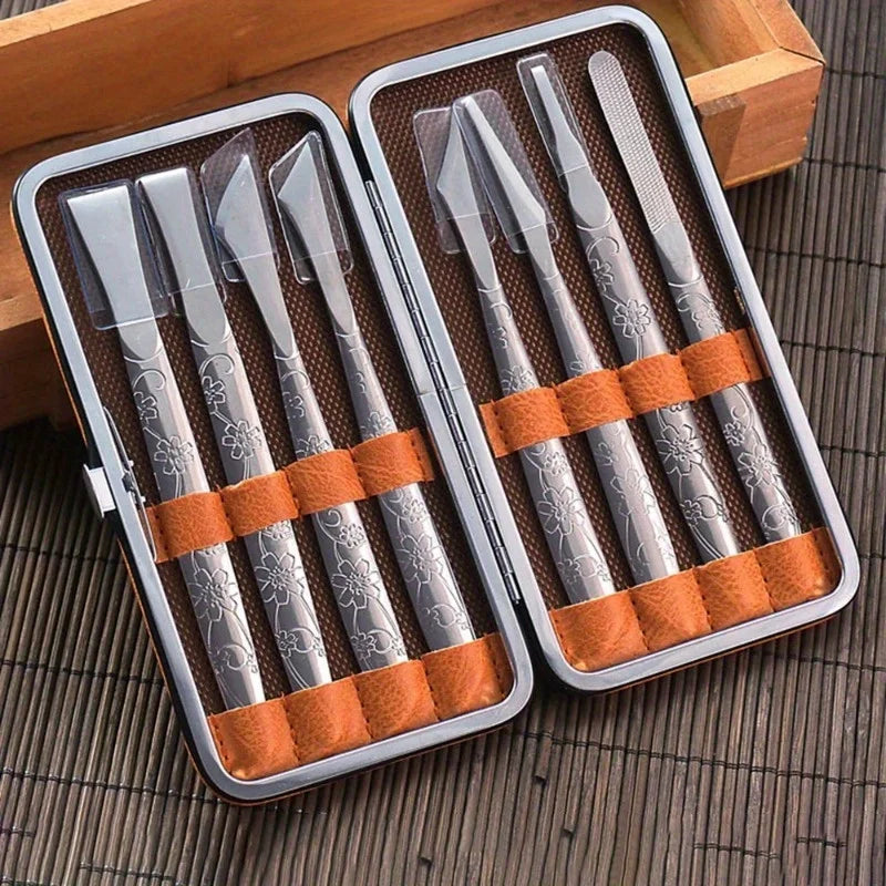 8-Piece Stainless Steel Pedicure & Manicure Tool Kit Pedicure Tool Set Axl