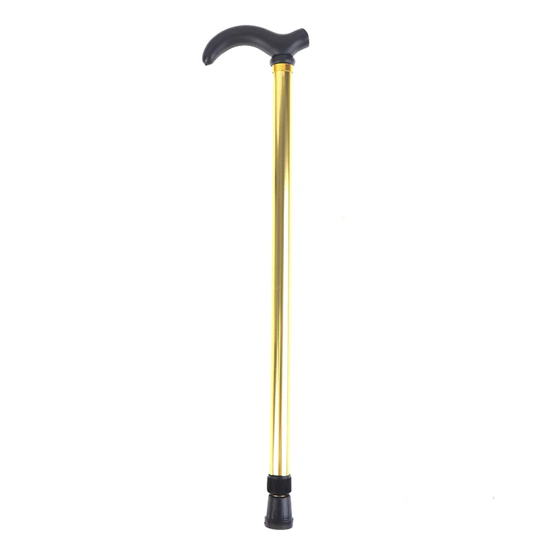 Adjustable 2-Section Walking Cane – Anti-Slip Hiking Stick Walking Cane Axl Gold