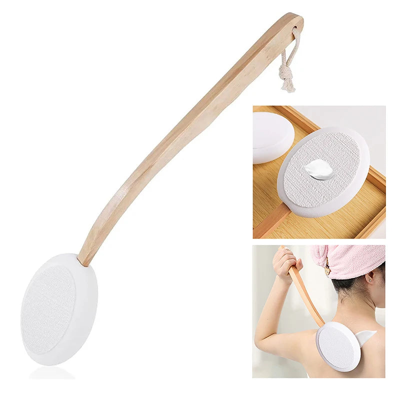 Long Handle Lotion Applicator & Body Brush – Back & Skin Lotion Applicator Brush Axl