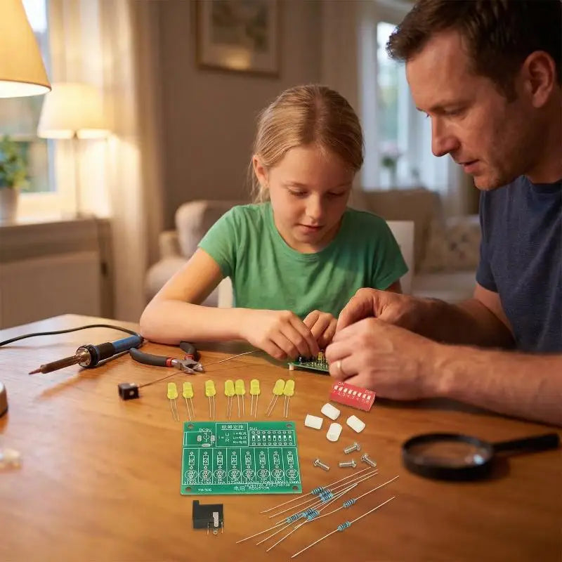 Soldering Practice DIY Kit – LED PCB Learning Board for Students Soldering Practice Kit Axl