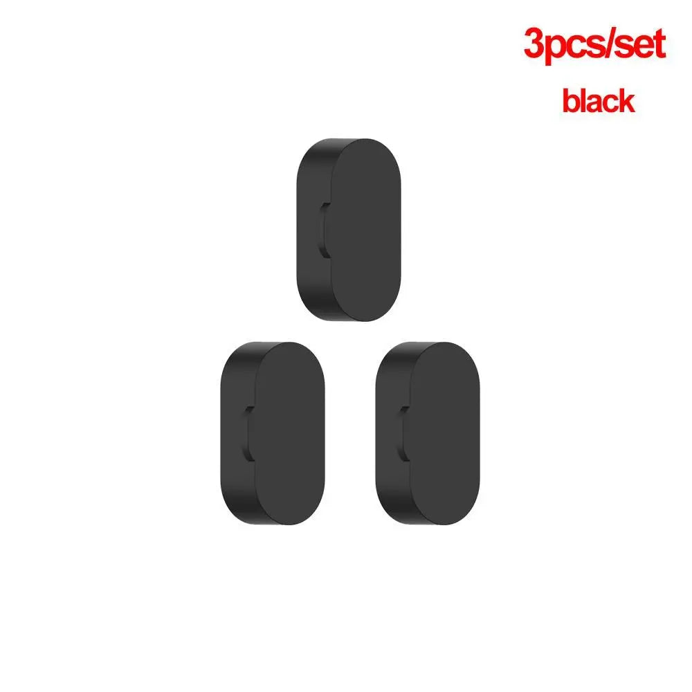 Silicone Dustproof Plug for Garmin Vivoactive Fenix Forerunner Watch Port Cover Axl black-3pcs-set