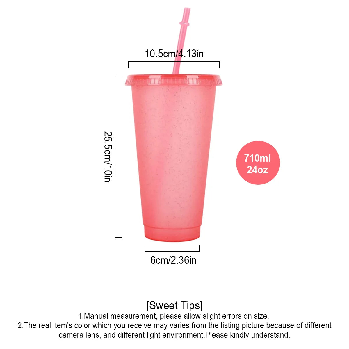 Reusable Acrylic Tumblers with Lids & Straws – 710ml 2/4 Pack Acrylic Tumbler Set Axl