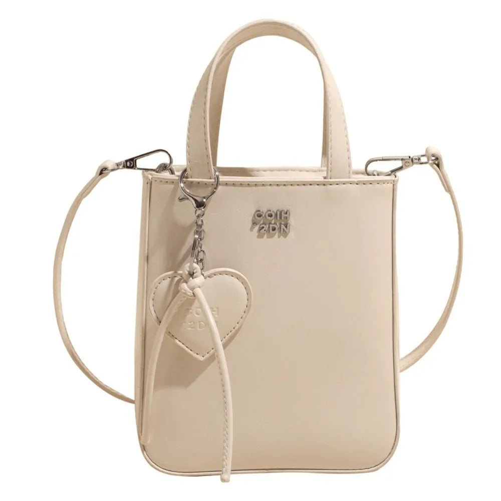Women's PU Leather Crossbody Bag – Small Square Shoulder Purse Crossbody Shoulder Bag Axl White