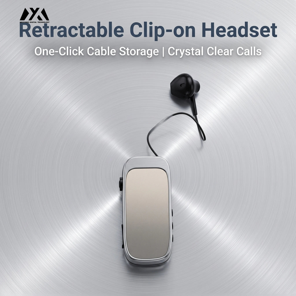 K30 Collar Clip Bluetooth Earphone – Wireless Hands-Free Headset Bluetooth Earphone Axl K30 gold