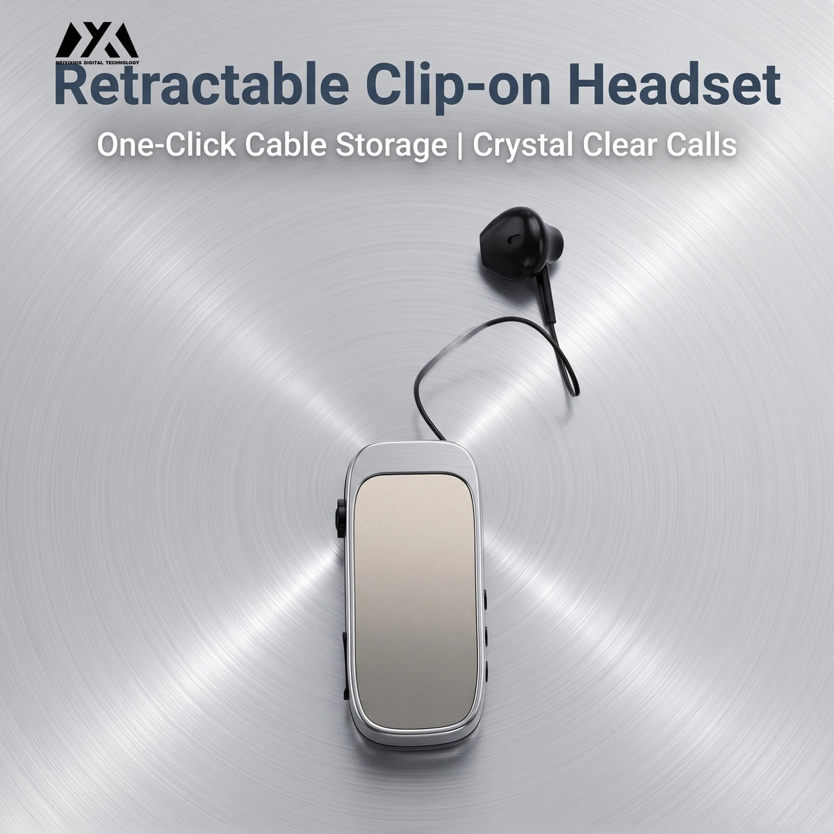 K30 Collar Clip Bluetooth Earphone – Wireless Hands-Free Headset Bluetooth Earphone Axl K30 gold