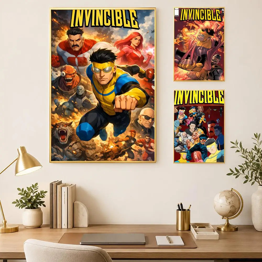 Invincible Animation HD PVC Wall Poster – Self-Stick Decor Wall Art Poster Axl