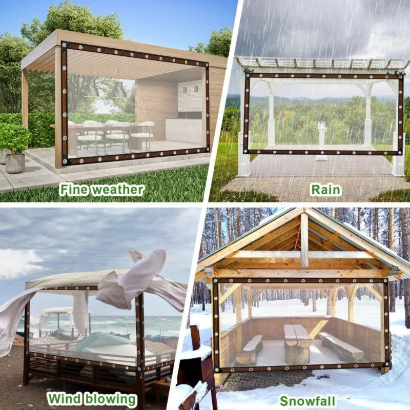 Clear Heavy-Duty Waterproof Garden Tarpaulin – Plant Cover Garden Tarpaulin Axl