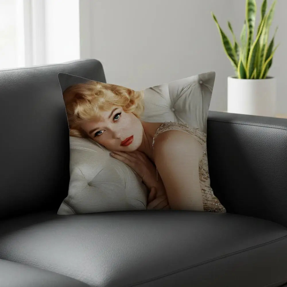 Natural Linen Cushion Cover – Printed Pillowcase, 6 Sizes Linen Cushion Cover Axl White2 45X45cm