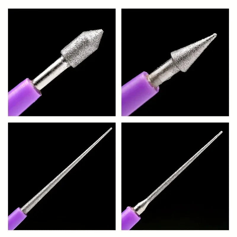 4-Piece Diamond Tip Bead Reamer Set – Jewelry Hole Enlarger Tool Bead Reamer Set Axl