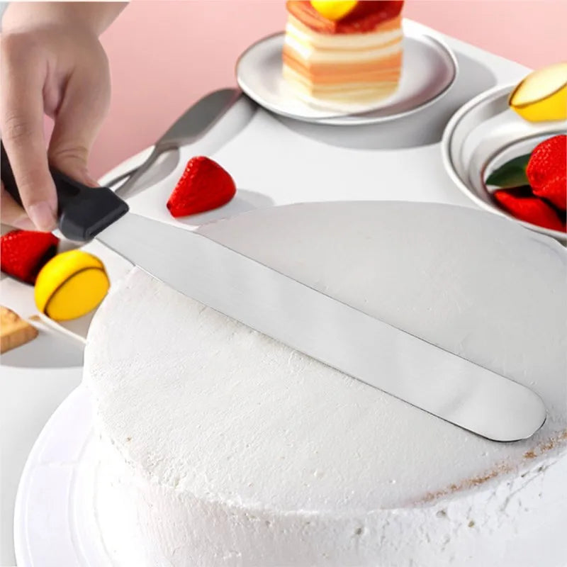 Stainless Steel Cake Spatula & Icing Smoother – 6" & 10" Cake Decorating Tool Axl