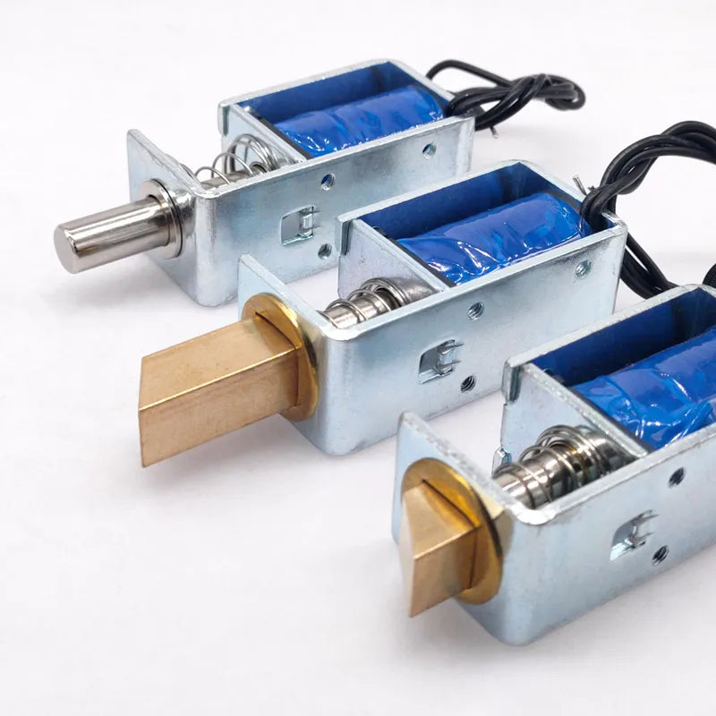 DC 6V/12V/24V Electromagnet Cabinet Door Lock – 10mm Stroke Electric Solenoid Lock Axl