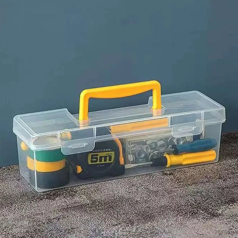 Transparent Portable Toolbox – Large Capacity Hardware Organizer Tool Storage Box Axl Empty box