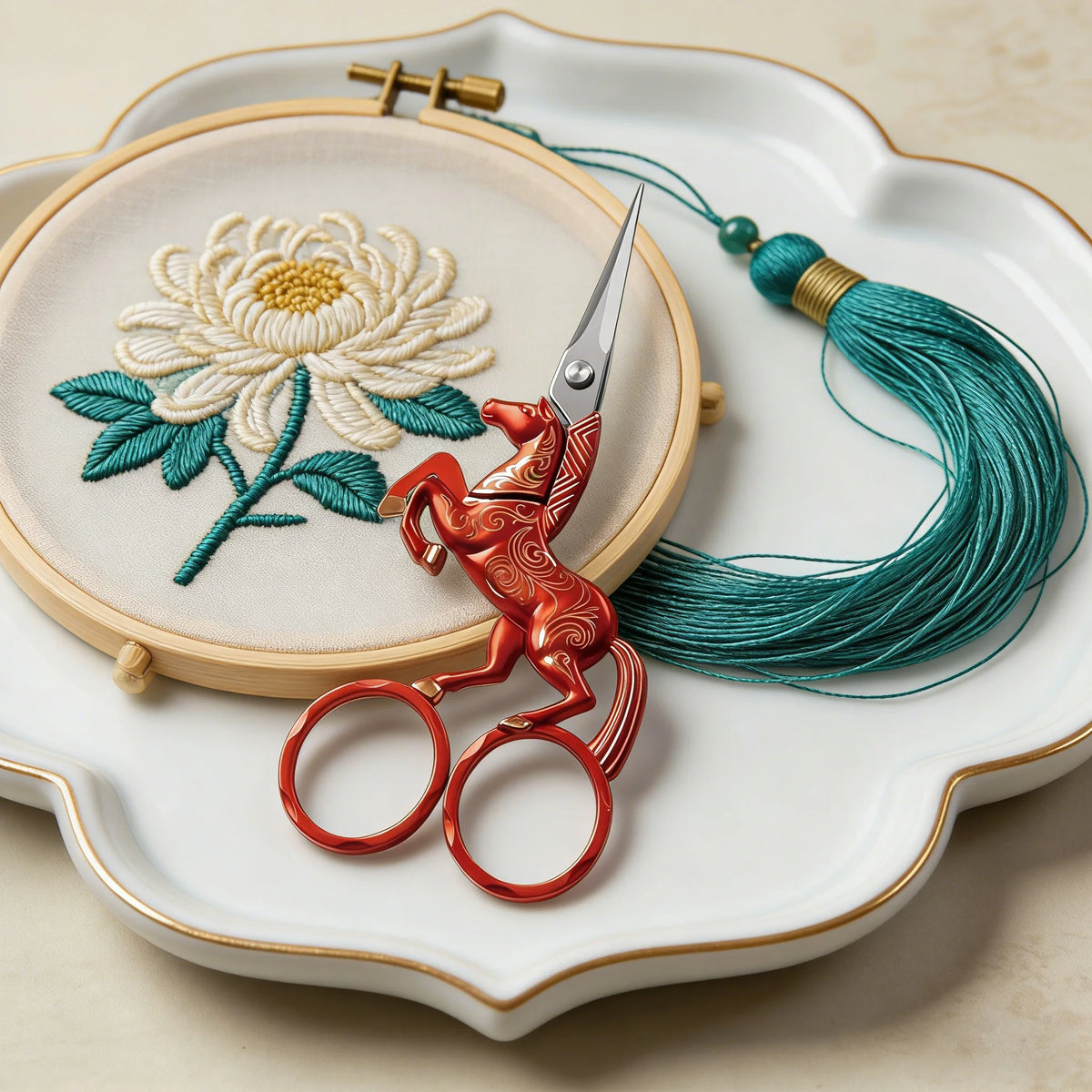 Equine Shape Craft Scissors – Vintage Horse Sewing Scissors Craft Scissors Axl Scissors-Red