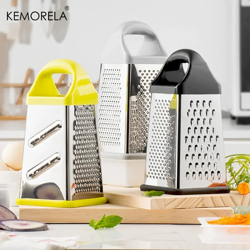4-Sided Stainless Steel Box Grater – Cheese, Veg & Slicer Box Grater Axl