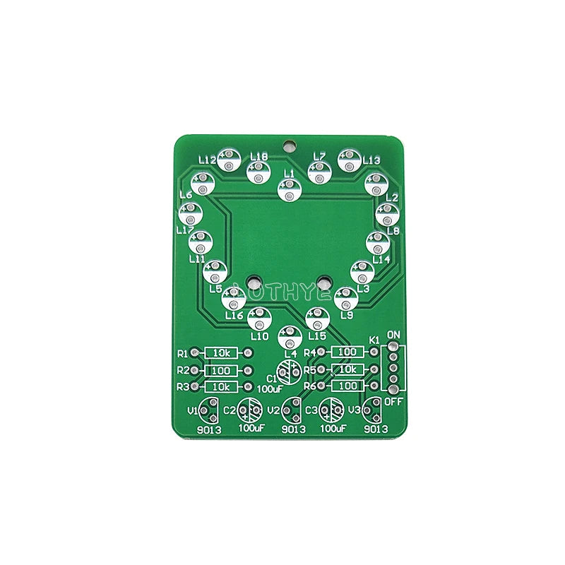 LED Heart Shape Flow Water Lamp DIY Soldering Kit – LOTHYE DIY Electronics Kit Axl