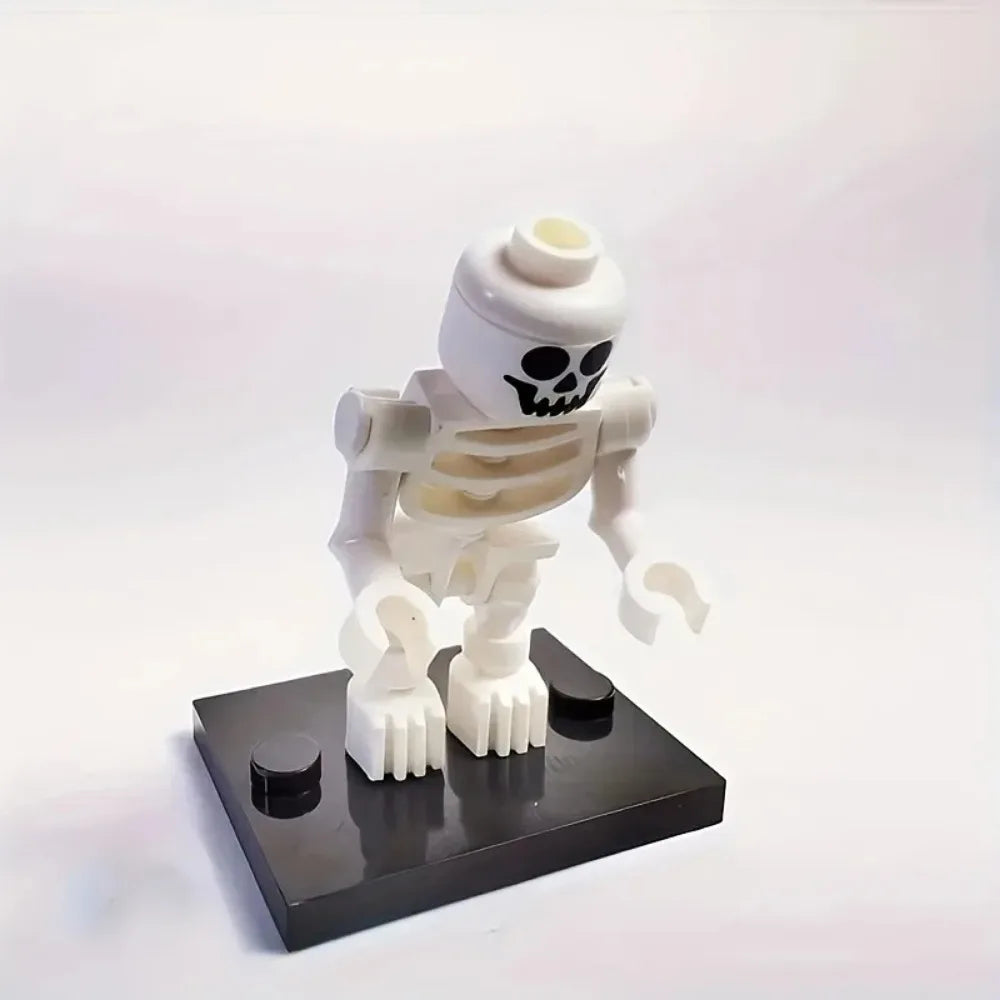 Skeleton Soldier Mini Building Block Figures | Halloween Army Set Mini Building Block Figures Axl
