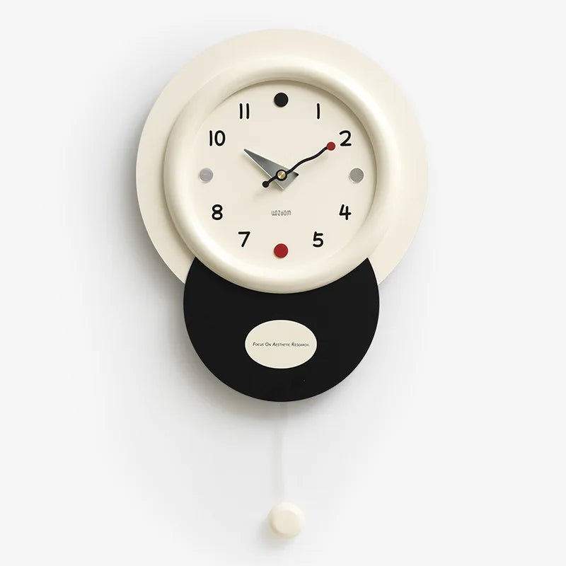 Nordic Swing Wall Clock – Modern Minimalist 37×64cm Décor Decorative Wall Clock Axl Off-white