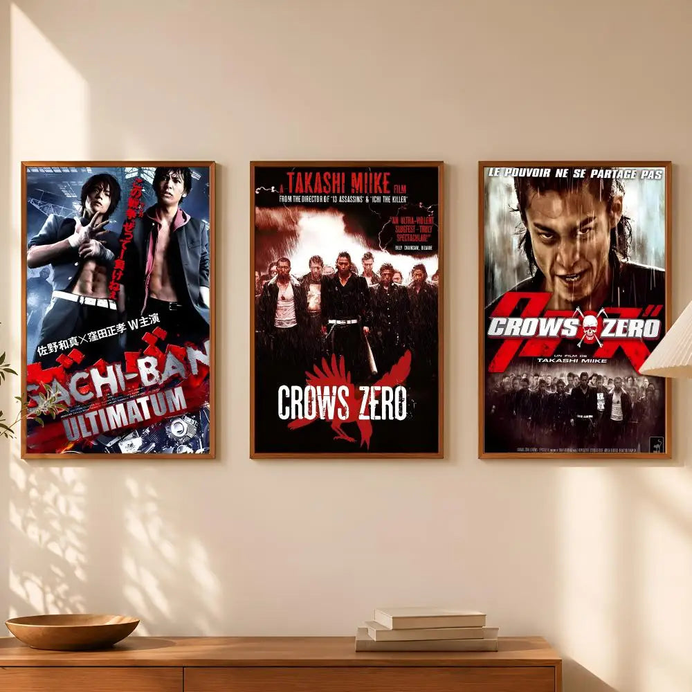 Crows Zero Movie Poster – Self-Stick HD PVC Waterproof Wall Art Wall Art Poster Axl