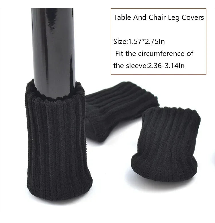 4-Pack Knitted Chair Leg Covers – Non-Slip Floor Protectors Furniture Leg Covers Axl