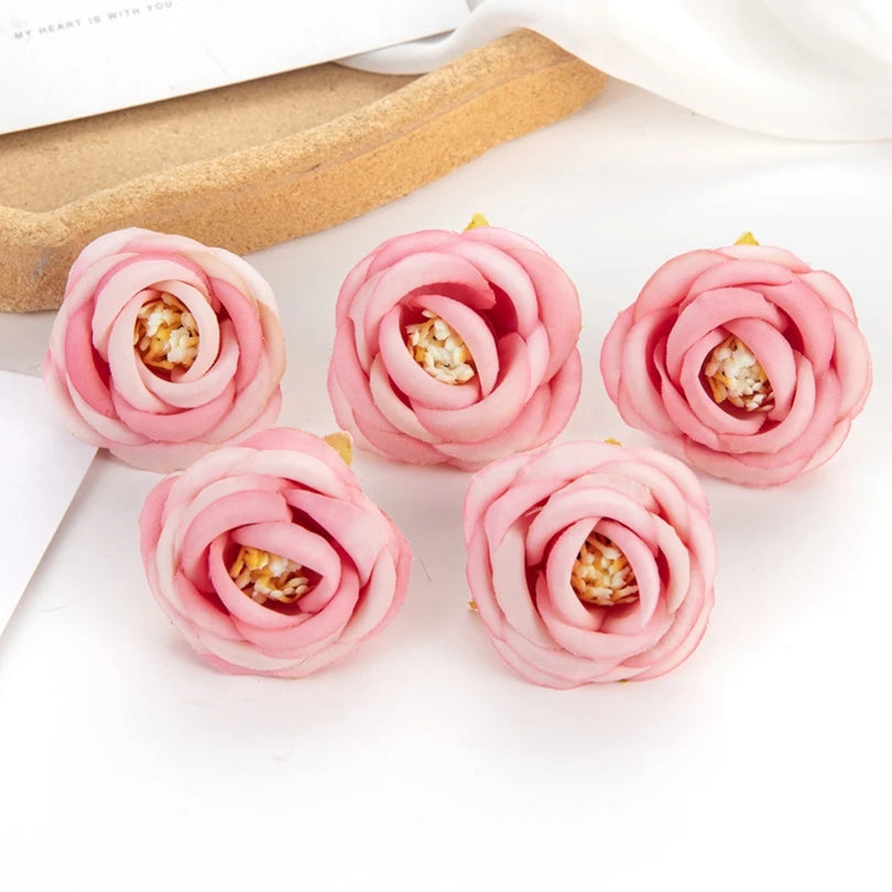 Silk Tea Rose Buds – Artificial Flowers for Home & Wedding Decor Artificial Silk Flowers Axl color 4 10pcs