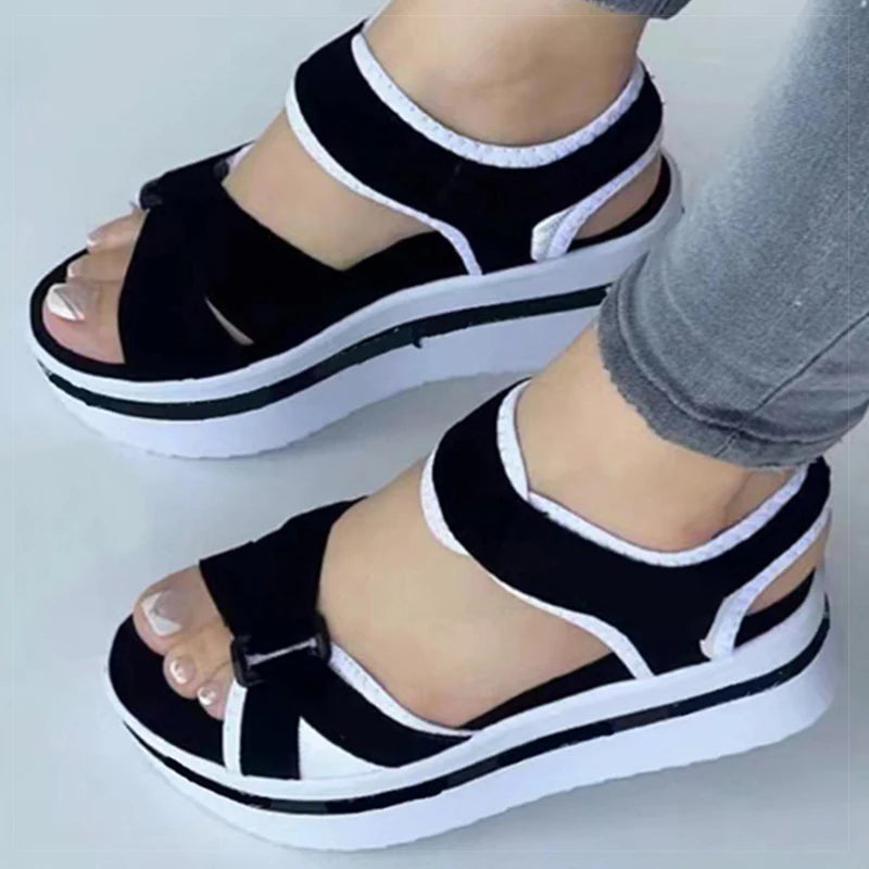 HAJINK Women's Mix Color Wedge Platform Sandals – Summer Women's Wedge Sandals Axl