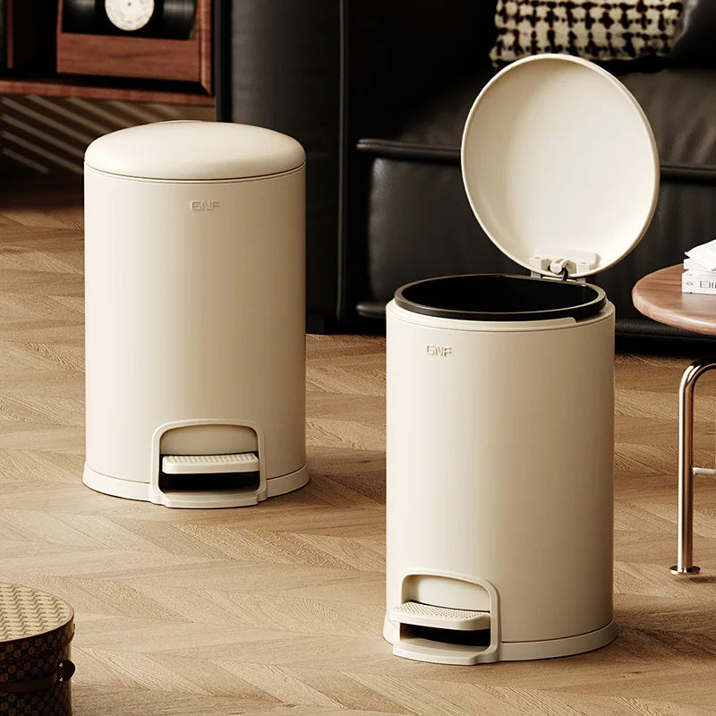 Stainless Steel Foot-Pedal Trash Can | 10L & 15L Modern Waste Bin Foot Pedal Trash Can Axl