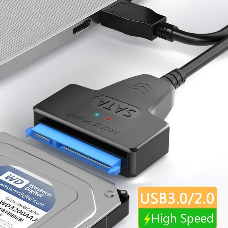 SATA to USB 3.0 Adapter Cable – 6 Gbps for 2.5" HDD & SSD SATA USB Adapter Cable Axl