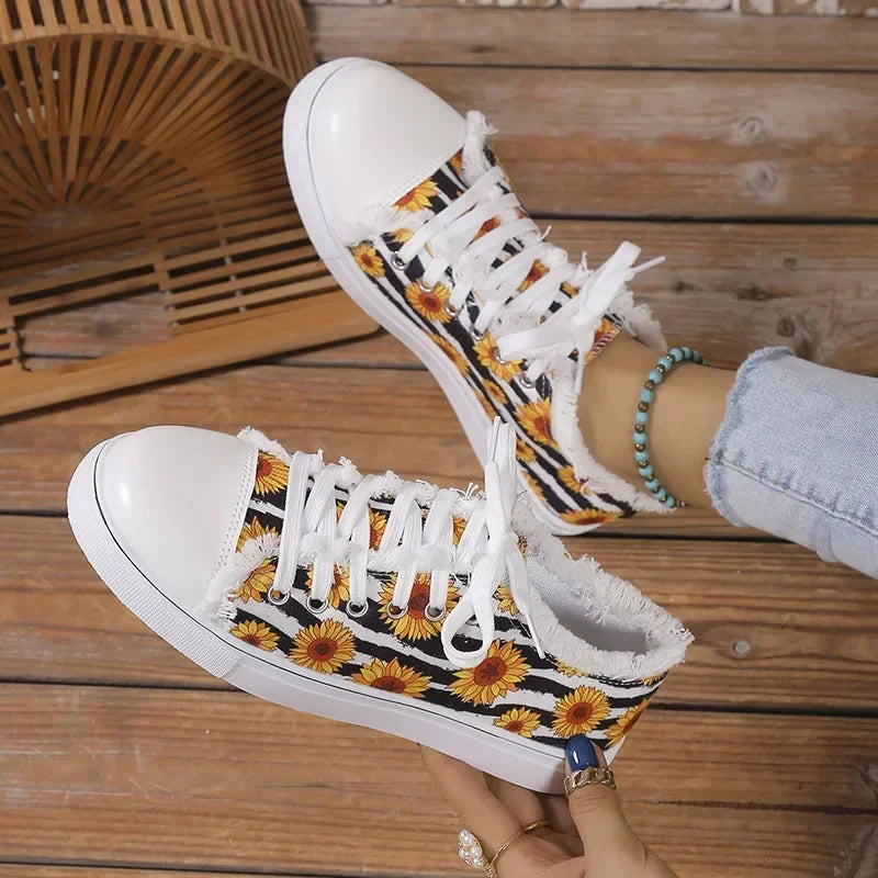 Women's Breathable Lace-Up Fashion Sneakers | Flat Running Shoes Women's Sneakers Axl