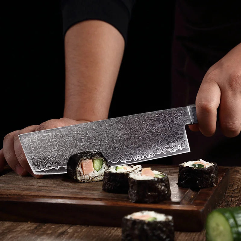 67-Layer Damascus Steel VG10 Chef Knife – Japanese Kitchen Set Damascus Chef Knife Axl