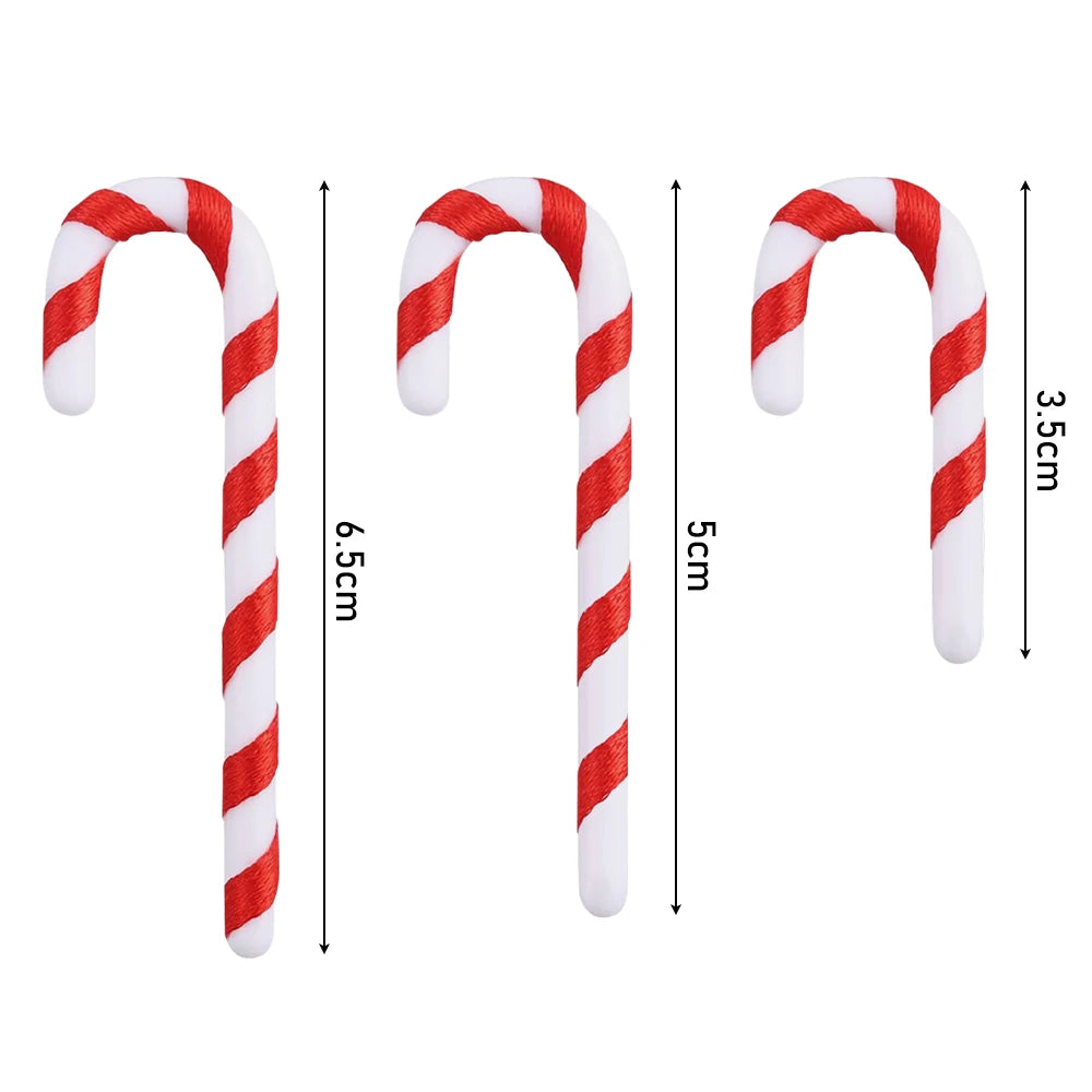 50-Pack Candy Cane Christmas Hanging Ornaments – 3 Sizes Christmas Ornaments Axl