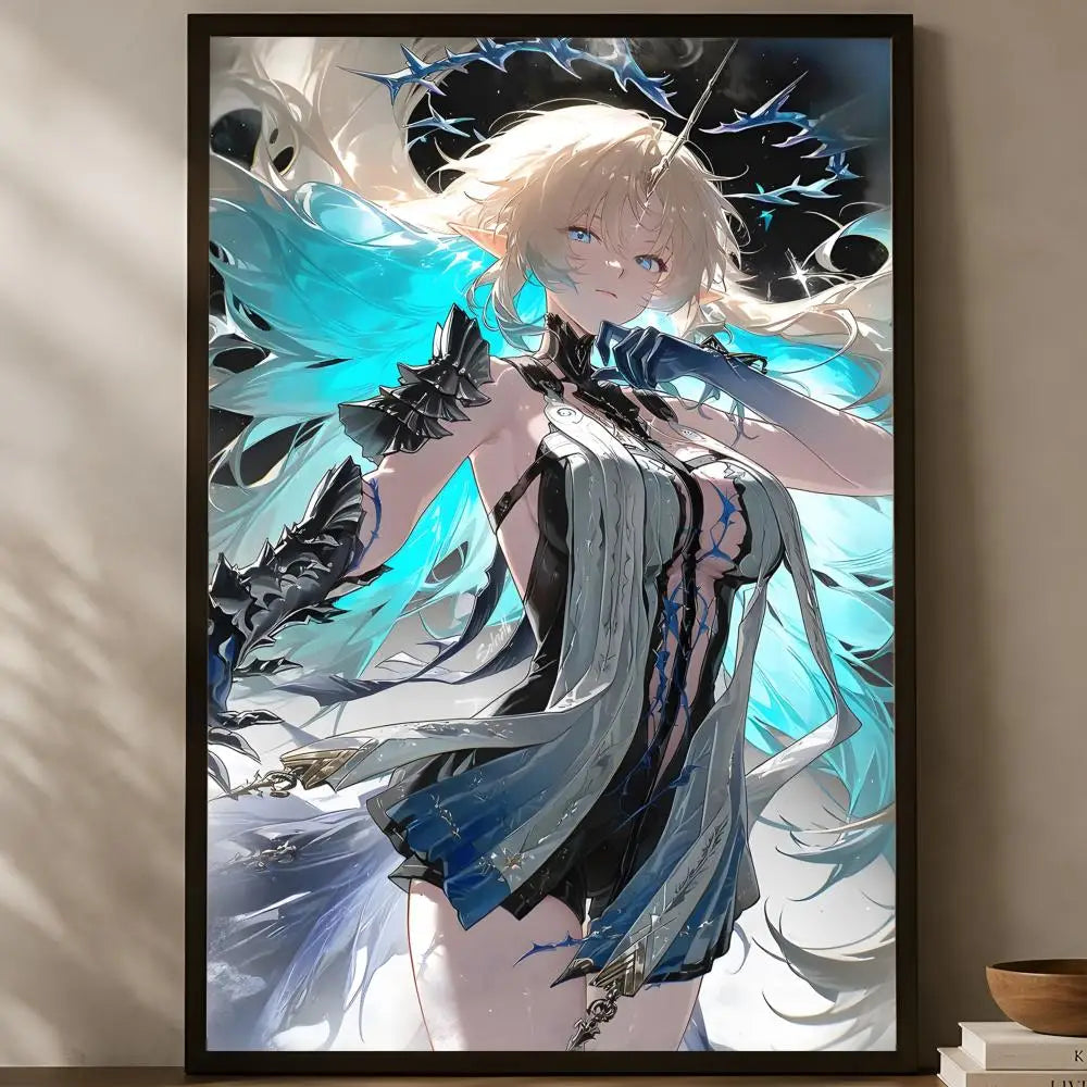 Wuthering Waves HD PVC Wall Poster – Self-Stick & Waterproof Wall Art Poster Axl White17 30X40cmNoframe