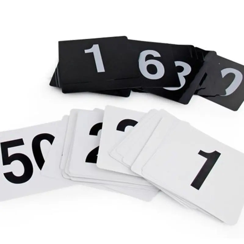 Plastic Table Number Cards 1–100 Double-Sided | Wedding & Events Table Number Cards Axl