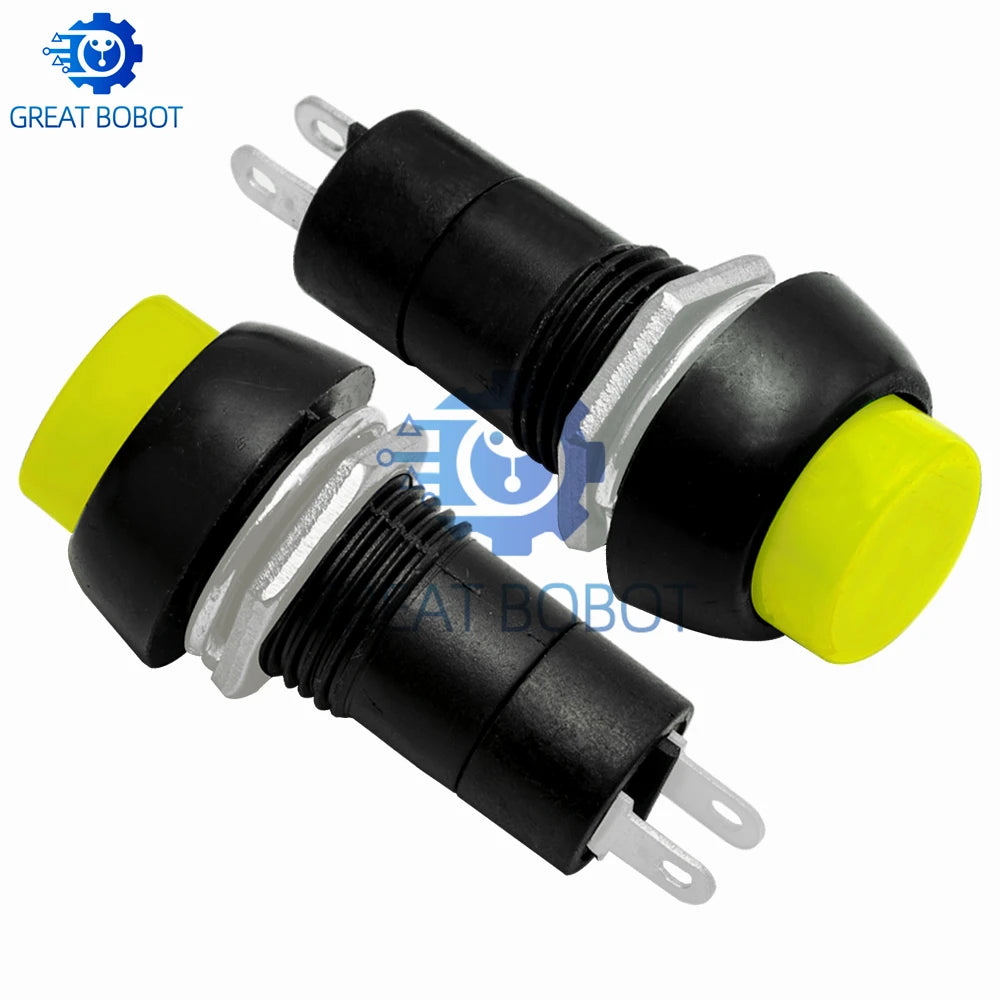 12mm Push Button Switch 2-Pin Momentary Self-Lock ON/OFF 3A 150V Push Button Switch Axl