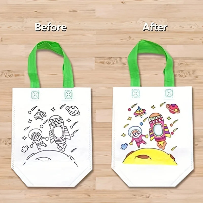 DIY Graffiti Gift Bags – 12 Bags & 144 Coloring Markers Set DIY Craft Kit Axl