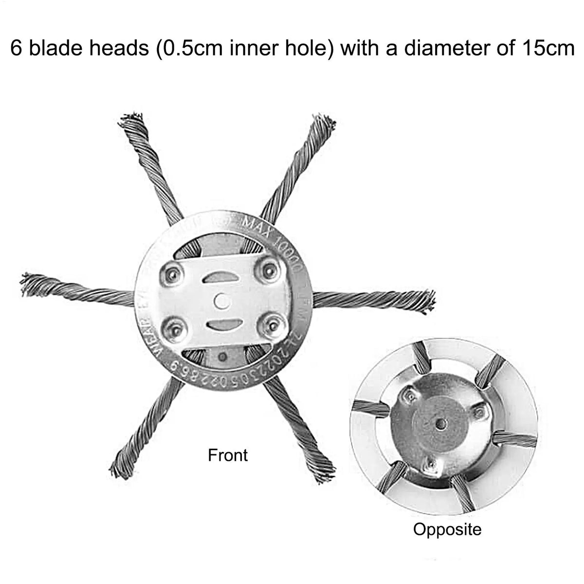 Steel Wire String Trimmer Head – Rotary Weed Cutter Attachment Trimmer Head Axl